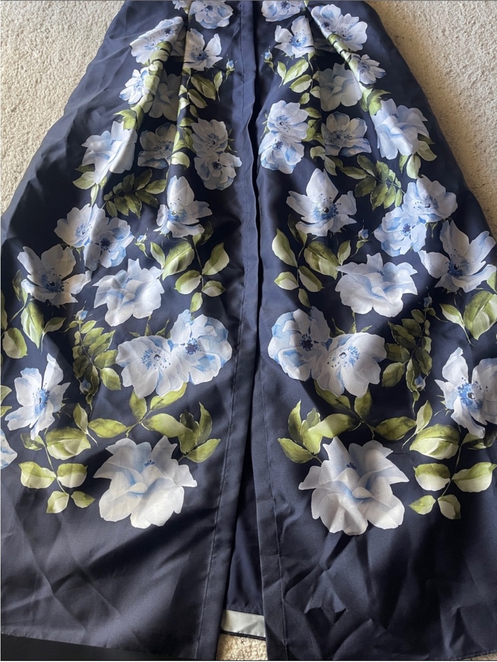 SACHIN BABI Marta Mikado Gown in Floral Fresco Blue Maxi Dress - Picture 6 of 9